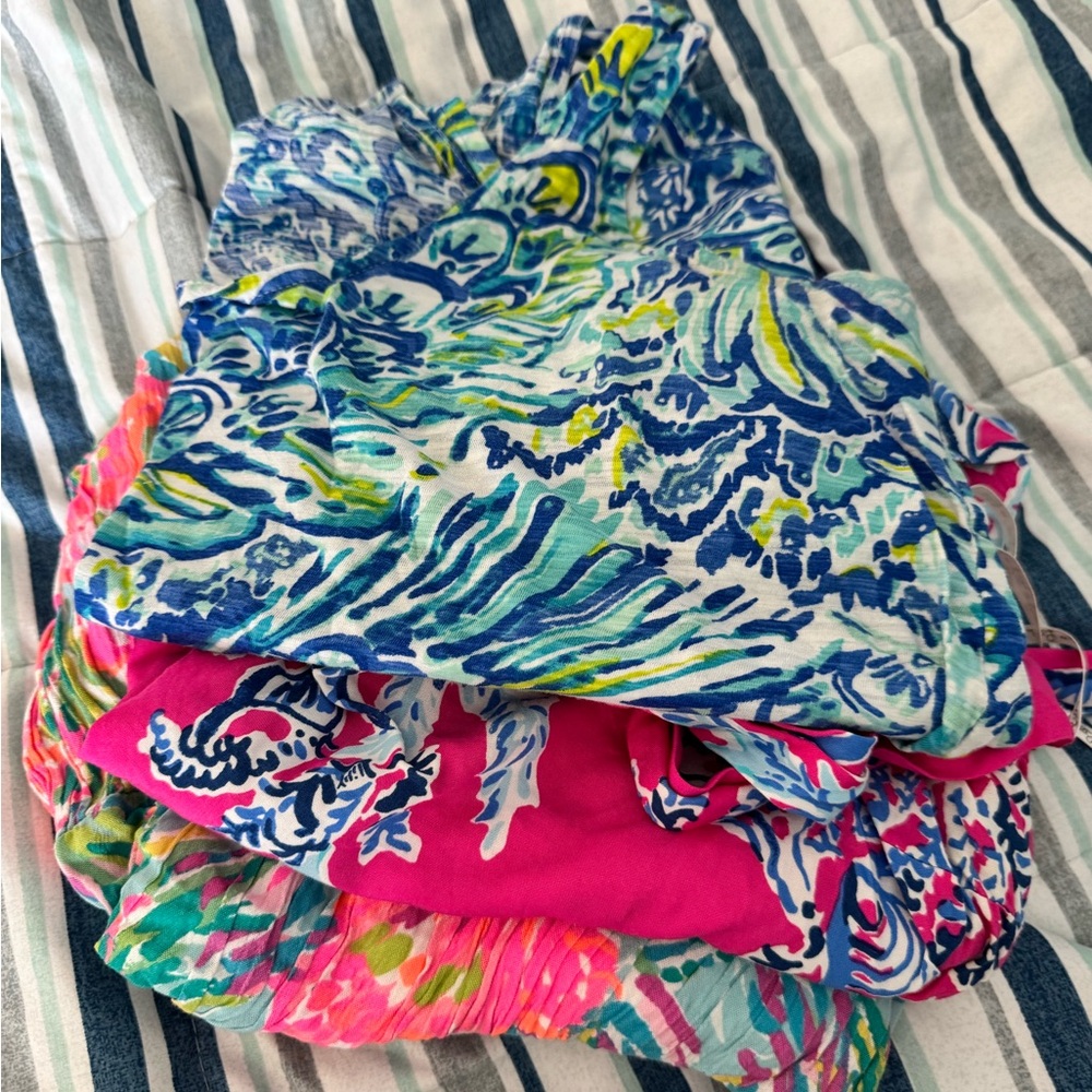 Lilly Pulitzer Vibrant Tank Tops - Blue, Pink, Green